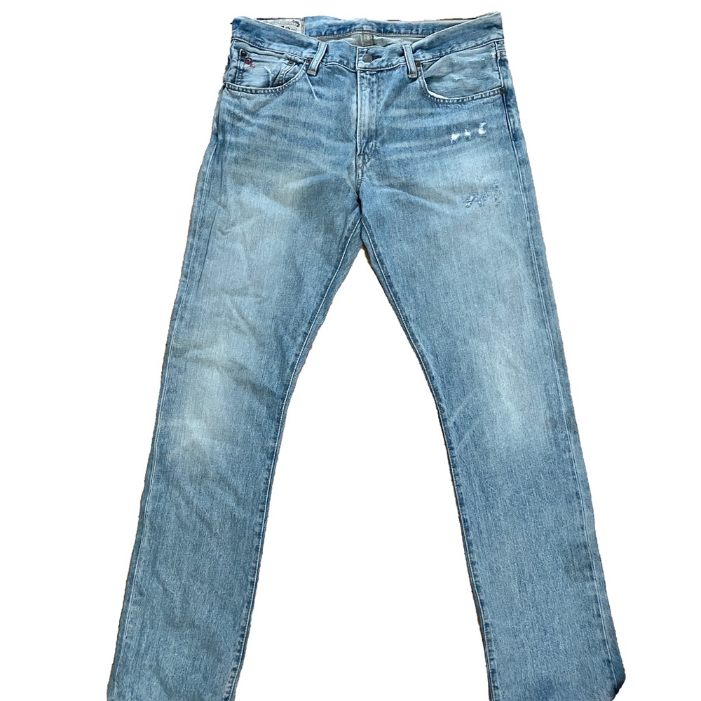 Beautifully shabby chic blue jeans